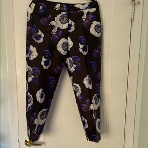 Floral Print Cropped Trousers